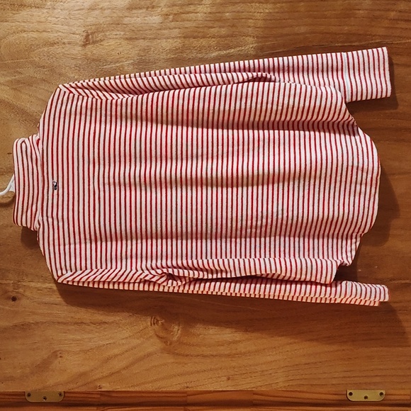 Vineyard Vines Martha's Vineyard Terry Shep Shirt Pullover Red White Stripe Med - Picture 7 of 11